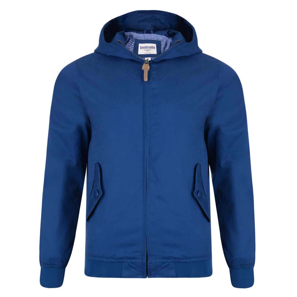 Download LAMBRETTA Hooded Harrington Jacket ROYAL BLUE Premium NEW ...